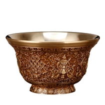 Yuantong Buddha has copper for cups Eight auspicious water cups Buddha for cups Tibetan tantric carvings Seven for bowls and eight for cups of pure copper
