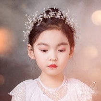 Simple Crystal Clamp Children Headlines Garling Girl Cute Korean Princess Pearl Crystal Accessories