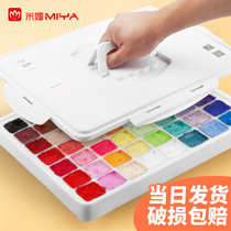 Mia gouache jelly pigment set painting beginner 42 color 80ml training set Mia Pigment Art student special art test tool set 35 color one side original face for art war set