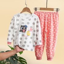 21 Fall new CUHK Tong Underwear Suit Autumn Clothes and Autumn Pants Children Printed home Sleeping Clothing Children clothing