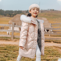 Bala nianhua childrens down jacket girl long Korean version of foreign style thick new bright coat anti-season