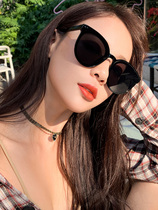 Sunglasses womens ins big face slim glasses 2020 new wave polarized sunglasses anti-UV sunglasses man