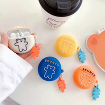 Korean style stick figure bear Huawei Freebuds 3rd generation wireless headset protective cover anti-fall soft shell silicone suitable