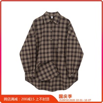 Banyana Plaid Shirt Woman Autumn Dress 2020 New Boyfriend Wind Loose Retro 100 Hitch Casual Shirt