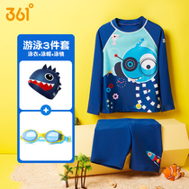  361 degree childrens split swimsuit Boys children middle and senior boys boys teenagers swimsuit one-piece sunscreen swimsuit