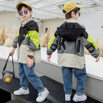 Boys coat autumn clothes 2021 new foreign atmosphere childrens spring and autumn coat Korean version of windbreaker boy tide clothes