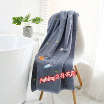 Japanese couple adult ins embroidered male and female large soft super absorbent baby household cotton bath towel