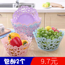 Creative fruit basket large fruit and vegetable basket living room dried fruit candy storage basket household vegetable basket high quality plastic fruit plate