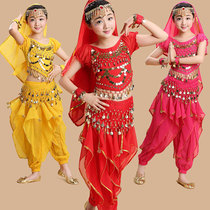 Childrens Indian Dance Costume Show - sleeved Take Girls Belly Dance Dance Success in Xinjiang