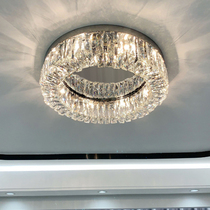 Crystal lamp Ceiling lamp Simple postmodern living room lamp Warm bedroom lamp Nordic light luxury atmosphere restaurant led lamp