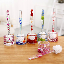 Creative toilet brush with base toilet brush European toilet brush set acrylic toilet cleaning bathroom brush