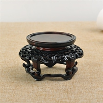 Red sour branch tray hollow incense old mahogany red sandalwood teapot miniature bonsai incense burner vase Vase ornaments base wooden tray