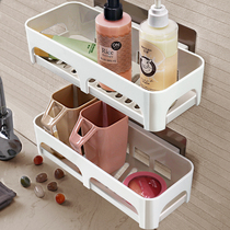 Bathroom storage rack non-perforated suction type toilet rack wall hanging toilet washing table plastic drain rack