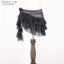 Belly dance hip towel waist chain 2019 new waist skirt Italian water yarn three-layer ruffle crotch towel BLL00610