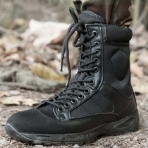 Special forces combat boots special training security boots training shoes high-end combat ultra-light autumn and winter plus velvet black wear-resistant