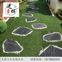 Garden Lawn Natural Green Stone Yard Villa Down-to-earth Stone Anti-Slip Foot Tine Walking Garden Paving Outdoor Terrace Brick