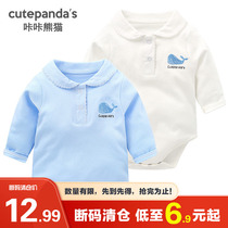 Baby clothes dolls with all cotton connea long sleeve triangle hay clothes spring and spring clothes for boys pajamas Y0257