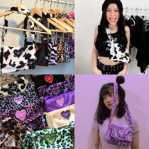 () Thailand FOURTHSEP BKK niche Y2K hot girl retro BAO WEN cow pattern armpit bag