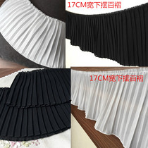 Chiffon pleated skirt lengthened edge pleated skirt edge lace hem fabric for clothing accessories