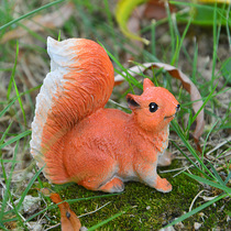 Gardening simulation mini squirrel resin crafts Moss micro landscape ornament bonsai sketch sculpture animal
