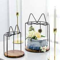 Nordic Pallets Dessert Table Swing Pieces Iron Art Cake Racks Cake Pan Shooting Props Wedding Birthday Deco Pastry Dish