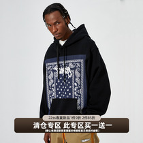 ZONOS 2021 new cashew nut flower trekking sweatshirt with hood male trend hip hop loose casual printed blouse