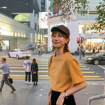 EKOOL grinding Joker round neck short sleeve T-shirt female summer 2021 New Korean version loose thin student base shirt