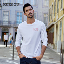 Special price] mens long sleeves T-shirt mens clothing spring new trends back letters printed pure cotton clothes 88065