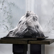 Large rockery sculpture artwork layer by layer stacked ornaments living room entrance aisle clubhouse restaurant decoration home