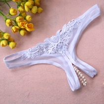 Bowknot sexy panties open gear tight t pants thong thong passion supplies see-through underwear women CQ