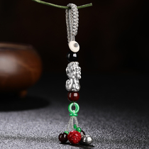 Brave car keychain pendant sterling silver car car key chain men and women senior personality creative hanging jewelry