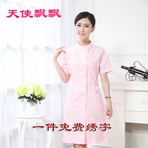 Angel fluttering nurse suit Short-sleeved summer dress white pharmacy overalls Experimental suit white coat