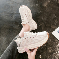 ins super fire daddy shoes womens summer and autumn 2021 new Korean version wild thick bottom breathable net red zhixun sports shoes