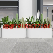 Outdoor wrought iron rectangular flower box combination restaurant flower slot partition flower stand outside the sales department square flower pot flower bed