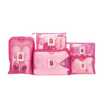 Travel storage bag set Perspective Grid luggage packing bag portable washing underwear bag clothing storage bag