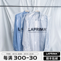 LAPRIMA 21AW STRIPED LS SHIRT striped long sleeve shirt CITYBOY tooling lining