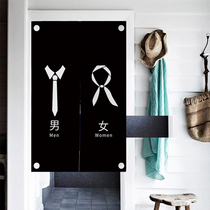 Custom door curtain Bathroom kitchen half curtain Anti-fume Hotel restaurant partition curtain Fabric hanging curtain Toilet occlusion curtain