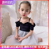 Childrens swimsuit girl little Princess cute skirt one-piece swimsuit 2020 new foreign baby hot spring swimsuit