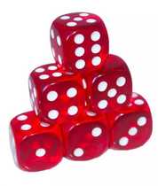 Red transparent crystal oversized boutique sub-Texas HoldEm Poker dice mahjong accessories huge 3 5cm