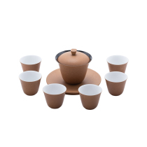 Tea set suit Home upscale office Guests light and luxurious Chinese ceramic teapot tea cup small kung-fu tea tea set