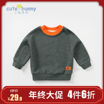 cutebunny baby girl's vests 2021 autumn new baby Joker pullover coat girls contrast clothes