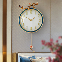 New Chinese timepiece hanging clock Living room Home Fashion modern minimalist light lavish dining room table decoration creative clock hanging wall