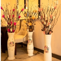 Lee European luxury lavish ceramic simulation rose fitting room home large vase dry flower jacket