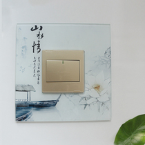 Chinese glass socket stickers easy to take care of switch sets wall stickers personality Creative Wall fire stickers 7