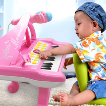 Keyboard Children beginner little girl piano Baby belt microphone 6 toys 1 year old 3 baby 4 can play
