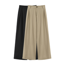 Yellow not annoying pants women autumn thin casual black high waist size straight trousers loose 2021 New Pants