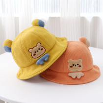 Baby hat spring and autumn thin child sunscreen hat male and female baby leisure autumn and winter full Korean fisherman hat