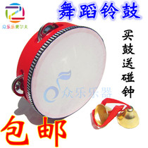Childrens Xinjiang dance tambourine Orff professional percussion instrument hand drum kindergarten teacher with tambourine rattle Bell