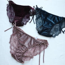 Japan tutu Anna gold velvet lace butterfly knot teenage girl low waist triangular underwear k249