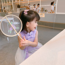 Girls cheongsam summer thin 2021 New Baby foreign style Tang suit children Chinese style small cheongsam 721Y